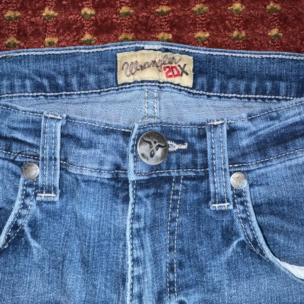 Wrangler 20X No. 42 Jeans Mens 32x34 Blue Excellent Slim Straight Medium Wash